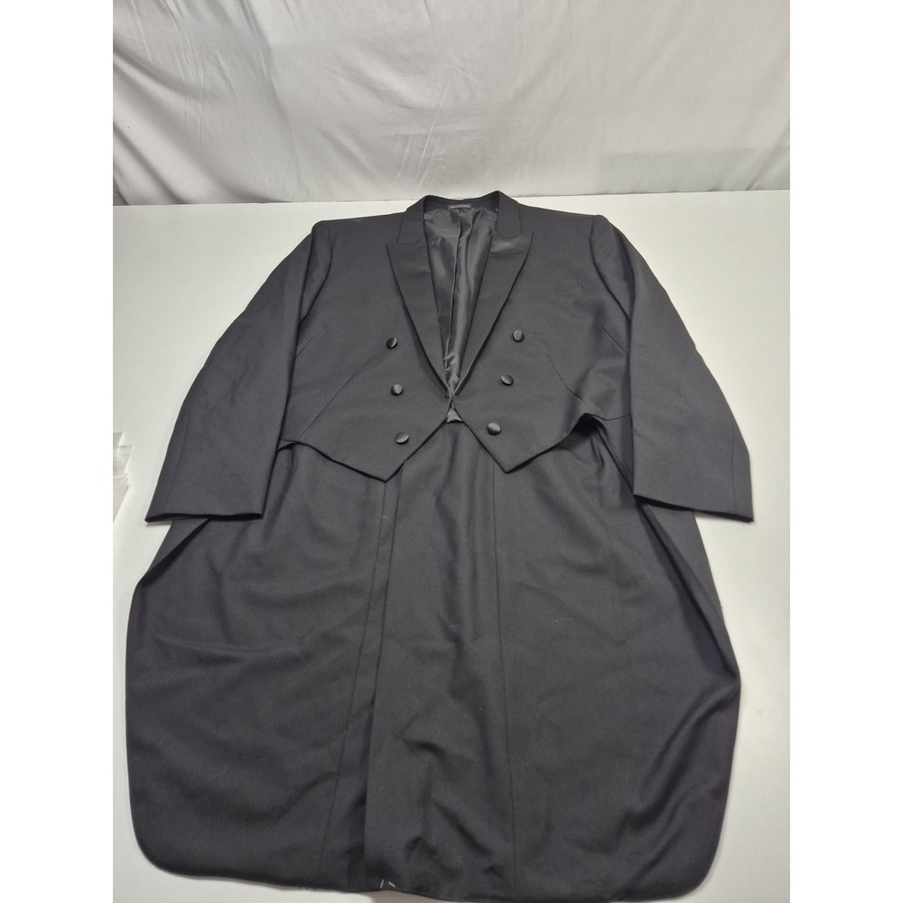 Neil Allyn Suit Jacket Mens 54 Black Wool Tuxedo Full Dress Tailcoat Formal NWT